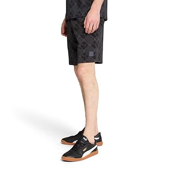 PUMA Men's Graphic Fleece Shorts, Logomania All-Over-Print
